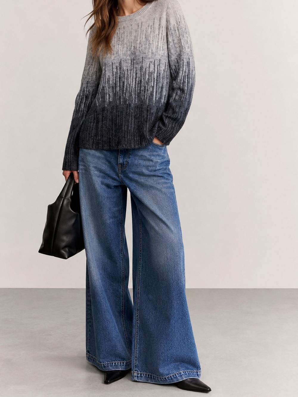 COS Ombre Mohair Sweater Jumper  Women Large Minimalist